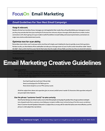 Email Marketing Creative Guidelines